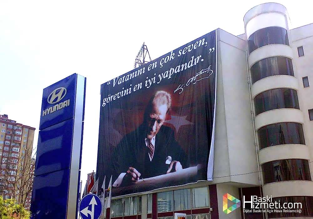 Atatürk poster branda baskı Atatürk poster branda baskı