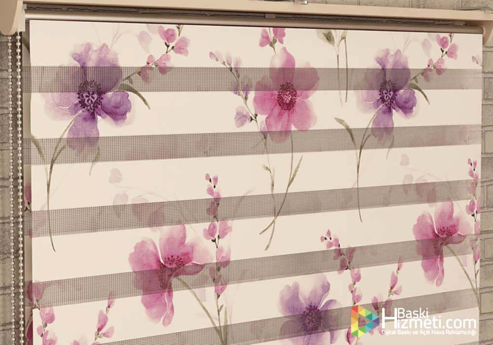 çiçek desenli stor perde baskısı çiçek desenli stor perde baskısı
