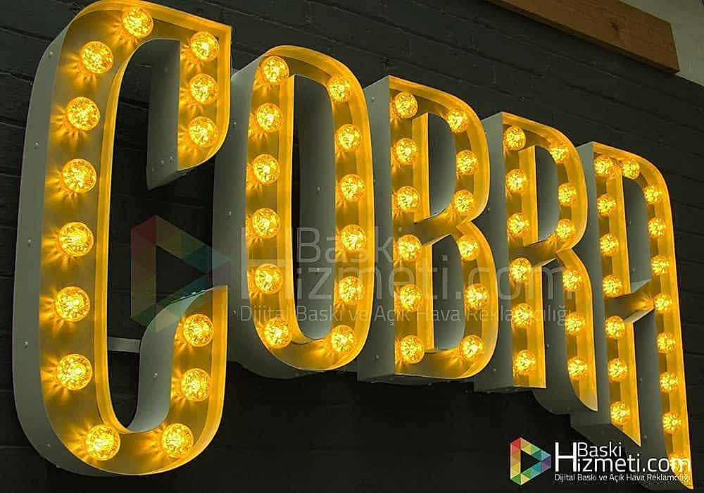 ampullu kutu harf tabela retro ampullu kutu harf tabela retro